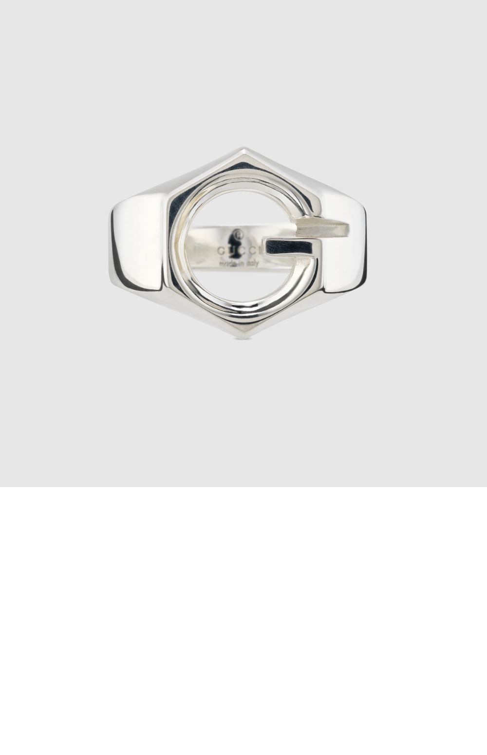 구찌 지오메트릭 G 와이드 반지 814848