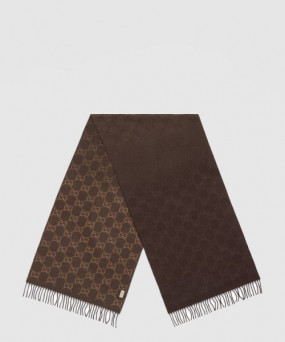 구찌 태슬 디테일의 GG 자카드 니트 스카프 764634