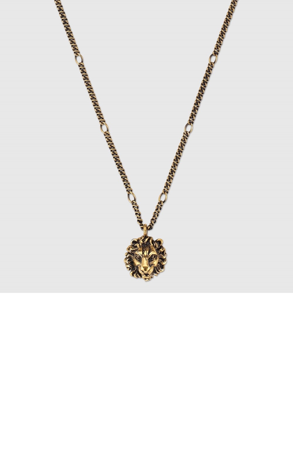 구찌 라이언 헤드 펜던트 목걸이 410673