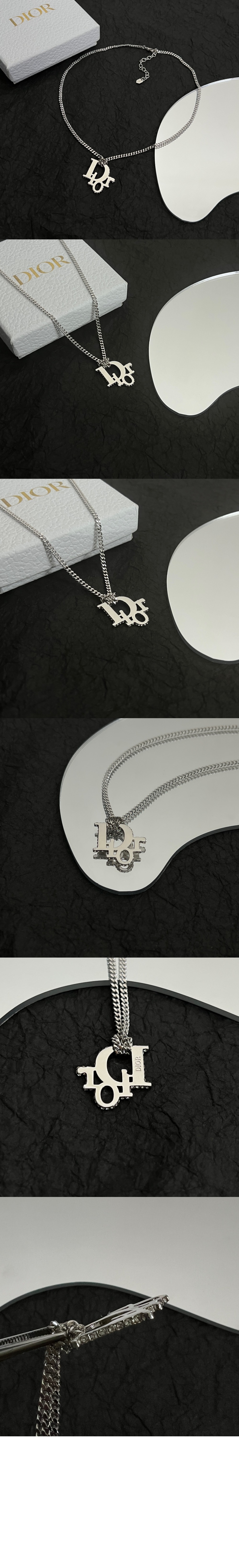 디올 Dior Oblique 펜던트 목걸이 N1284