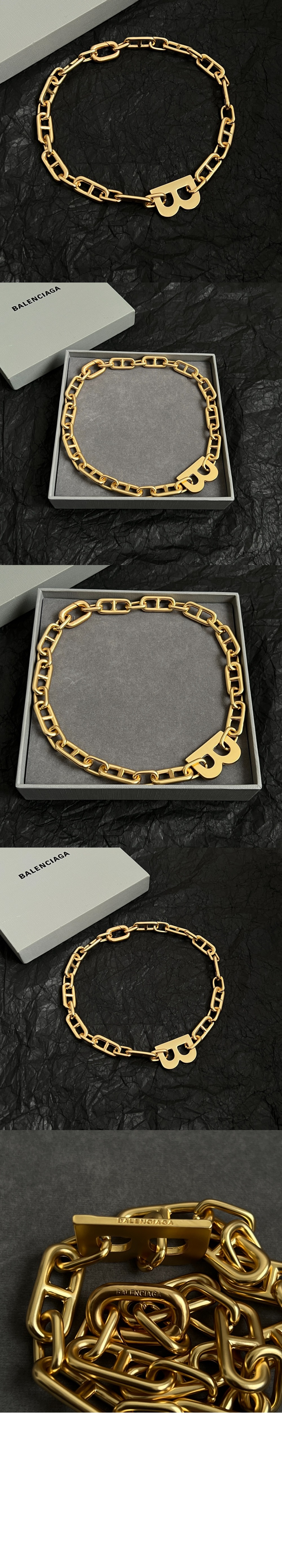 발렌시아가 체인 잔 목걸이 703237