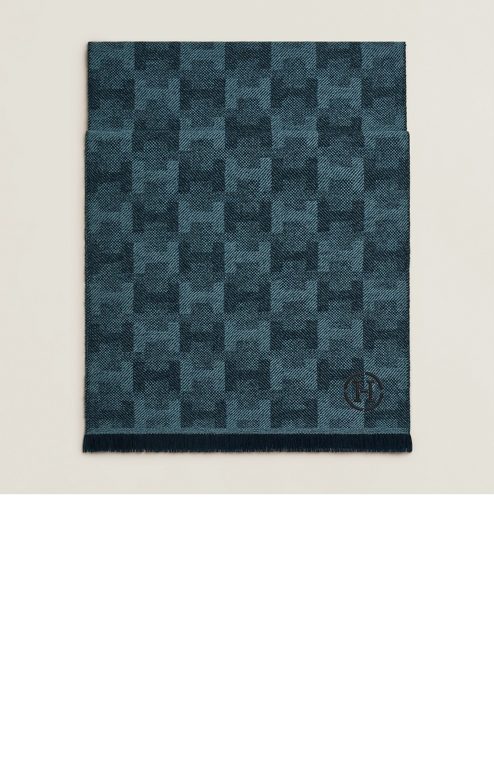 에르메스 H jacquard 머플러