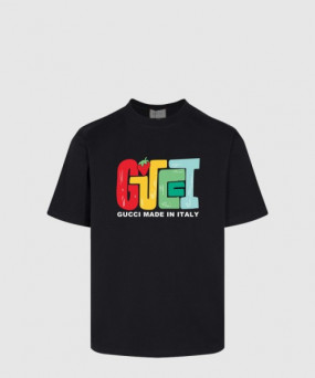 구찌 프린트 면 티셔츠