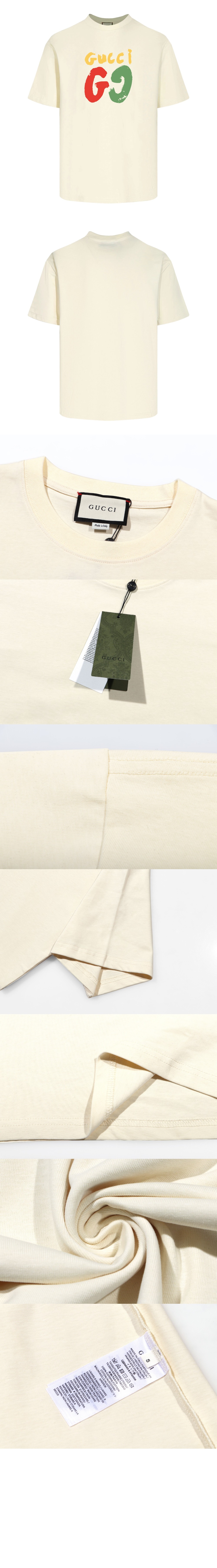 구찌 프린트 면 티셔츠