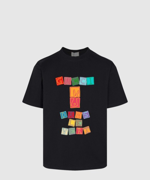 구찌 프린트 면 티셔츠