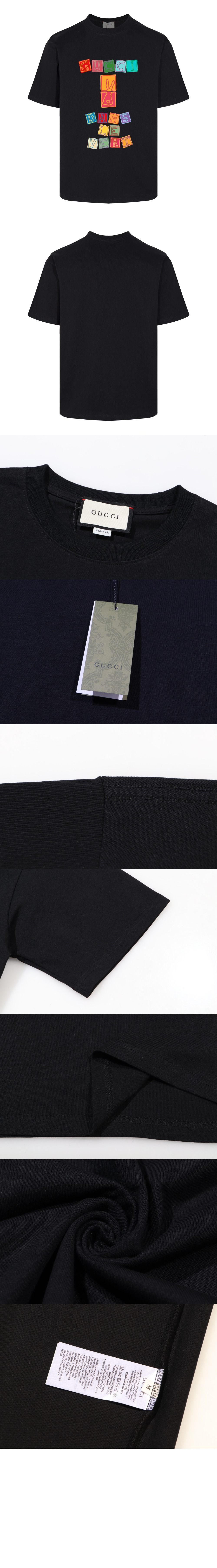 구찌 프린트 면 티셔츠