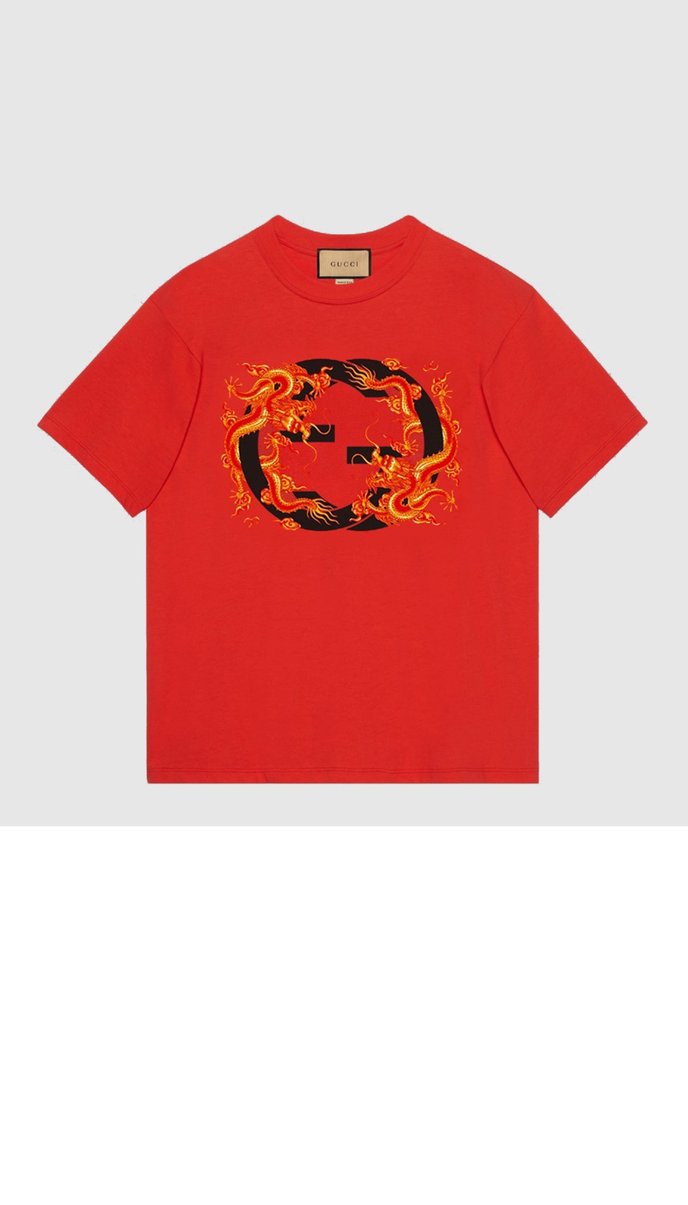 구찌 프린트 면 티셔츠