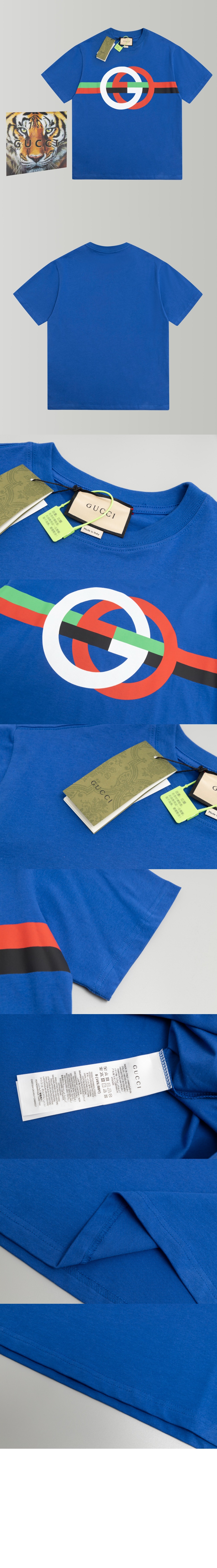 구찌 프린트 코튼 티셔츠