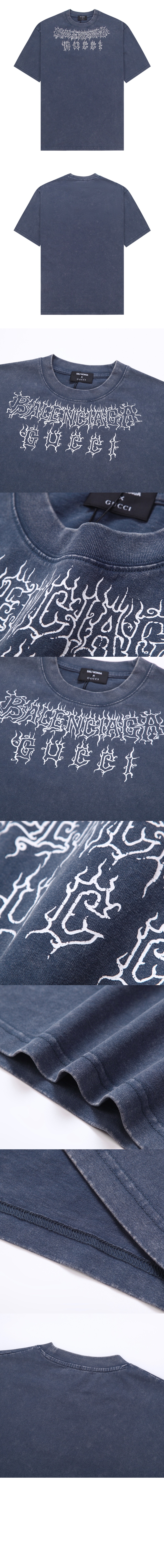 구찌 프린트 면 티셔츠