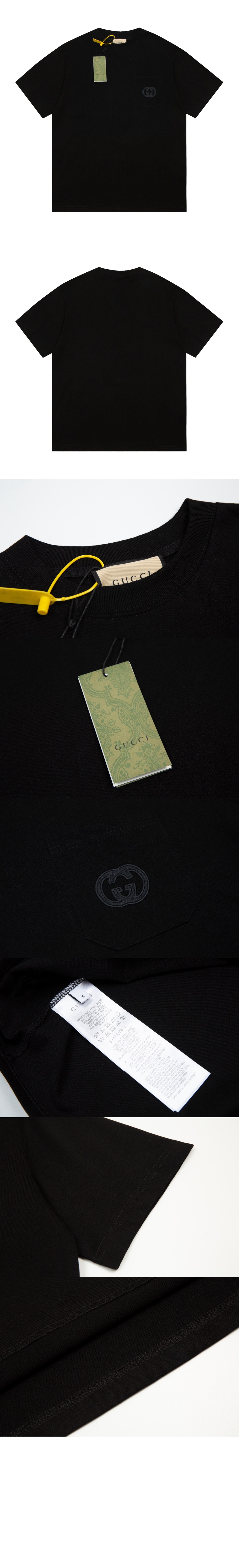 구찌 면 티셔츠