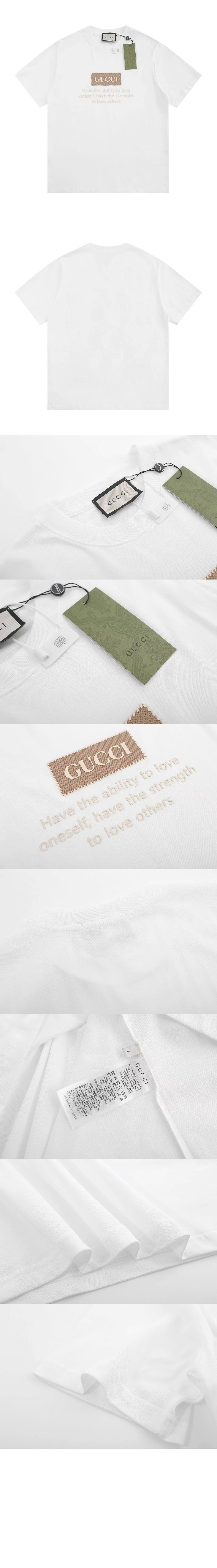 구찌 프린트 면 티셔츠