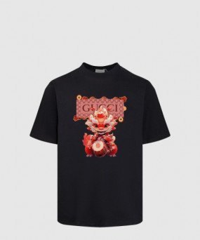 구찌 프린트 면 티셔츠