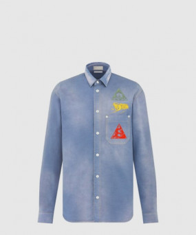 디올 로고 셔츠