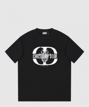 디올 로고 프린트 반팔