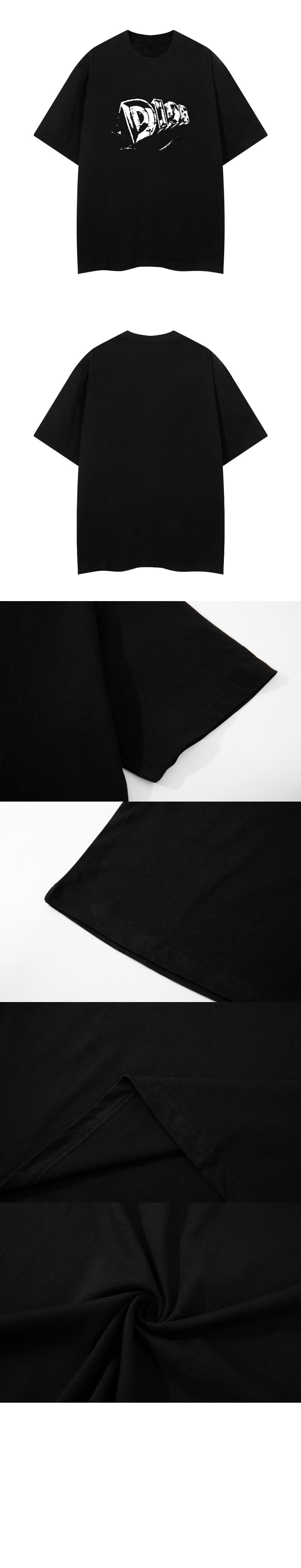 디올 로고 프린트 반팔