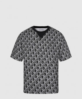 디올 로고 프린트 반팔