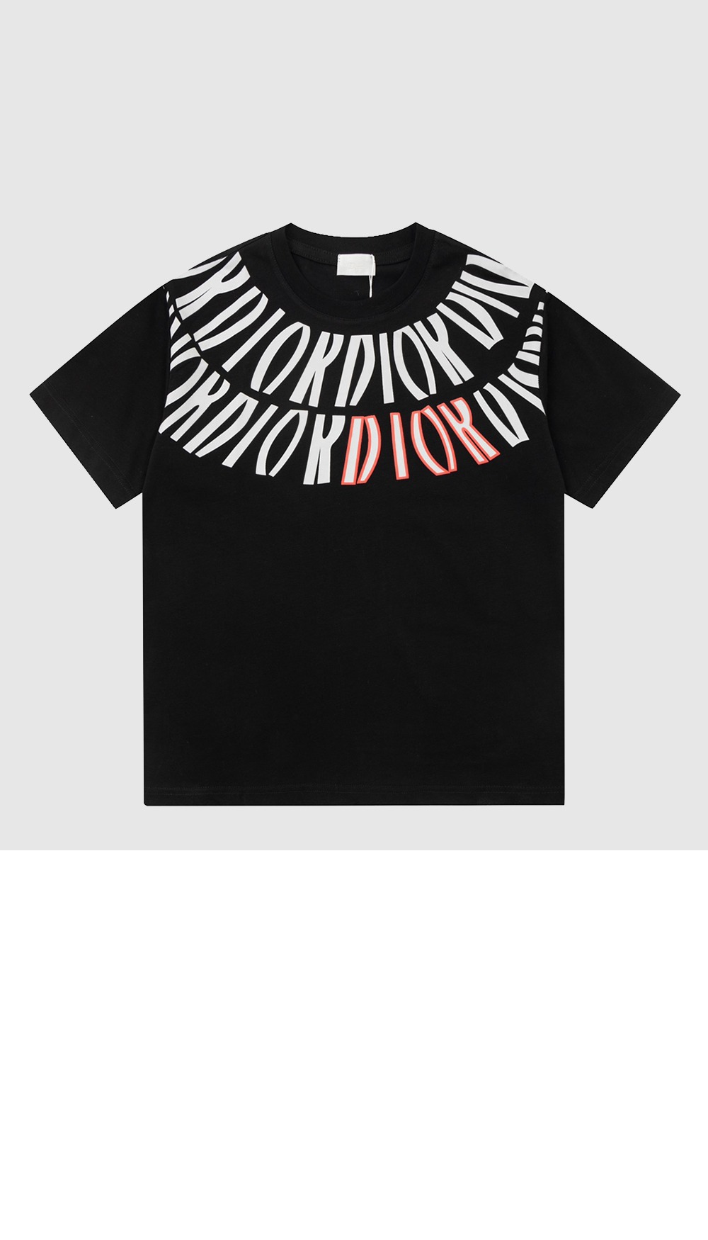 디올 로고 프린트 반팔