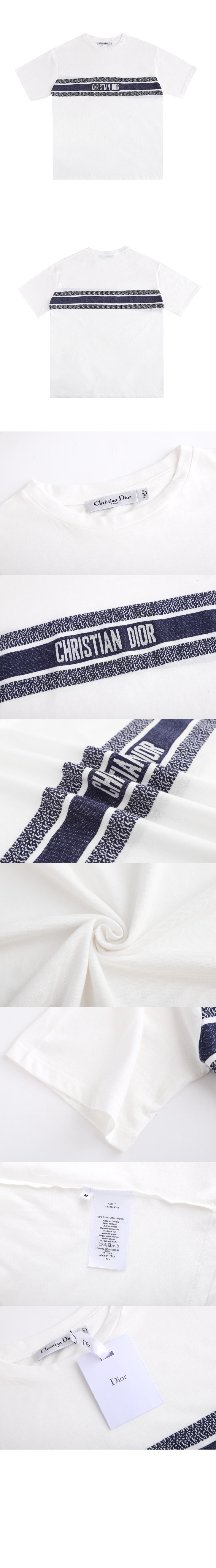 디올 로고 프린트 반팔