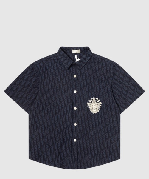 디올 로고 프린트 셔츠 톱