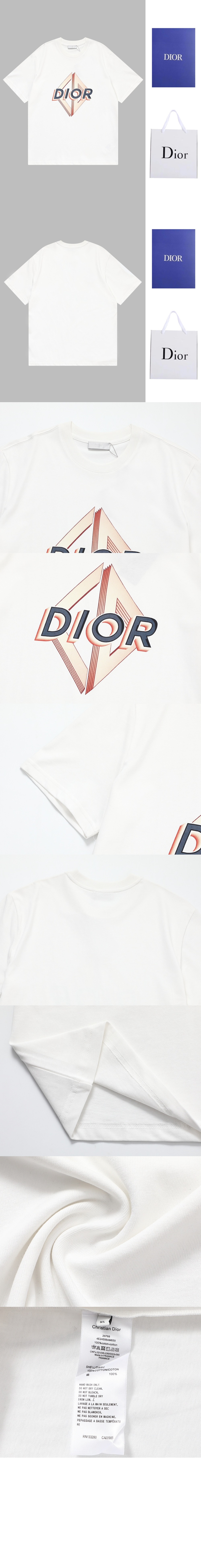 디올 플라워 코튼 톱