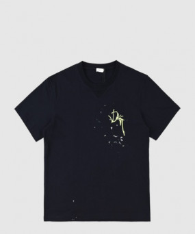 디올 로고 프린트 반팔