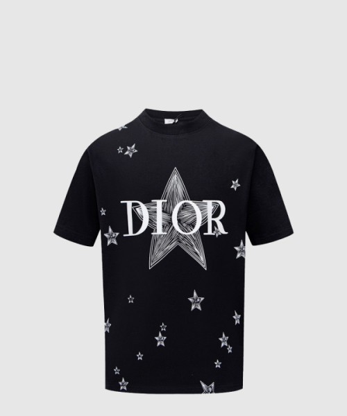 디올 로고 프린트 반팔