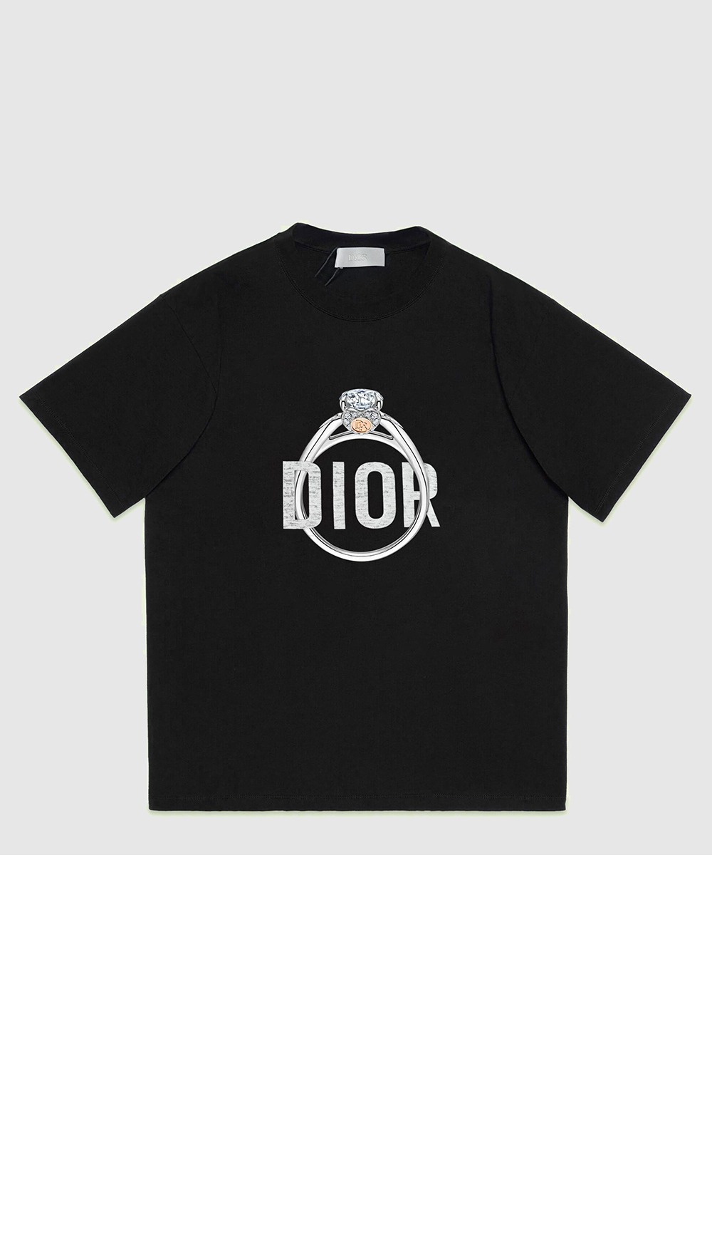 디올 로고 프린트 반팔