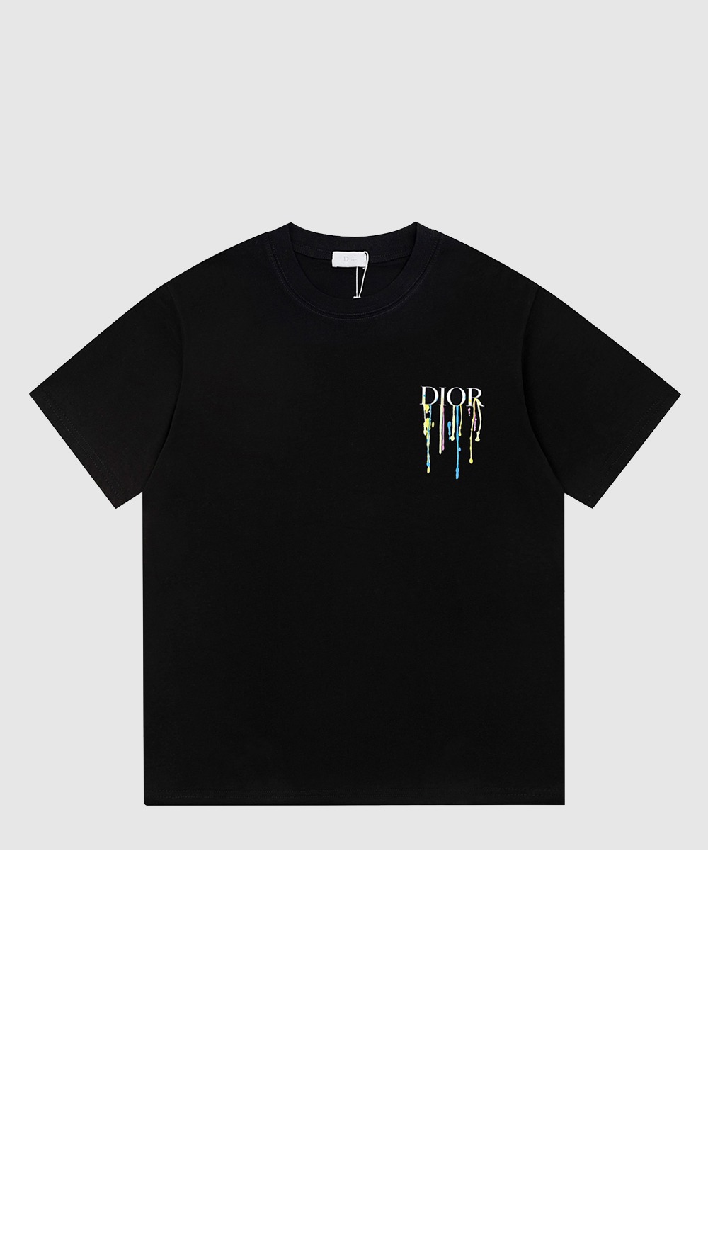 디올 로고 프린트 반팔