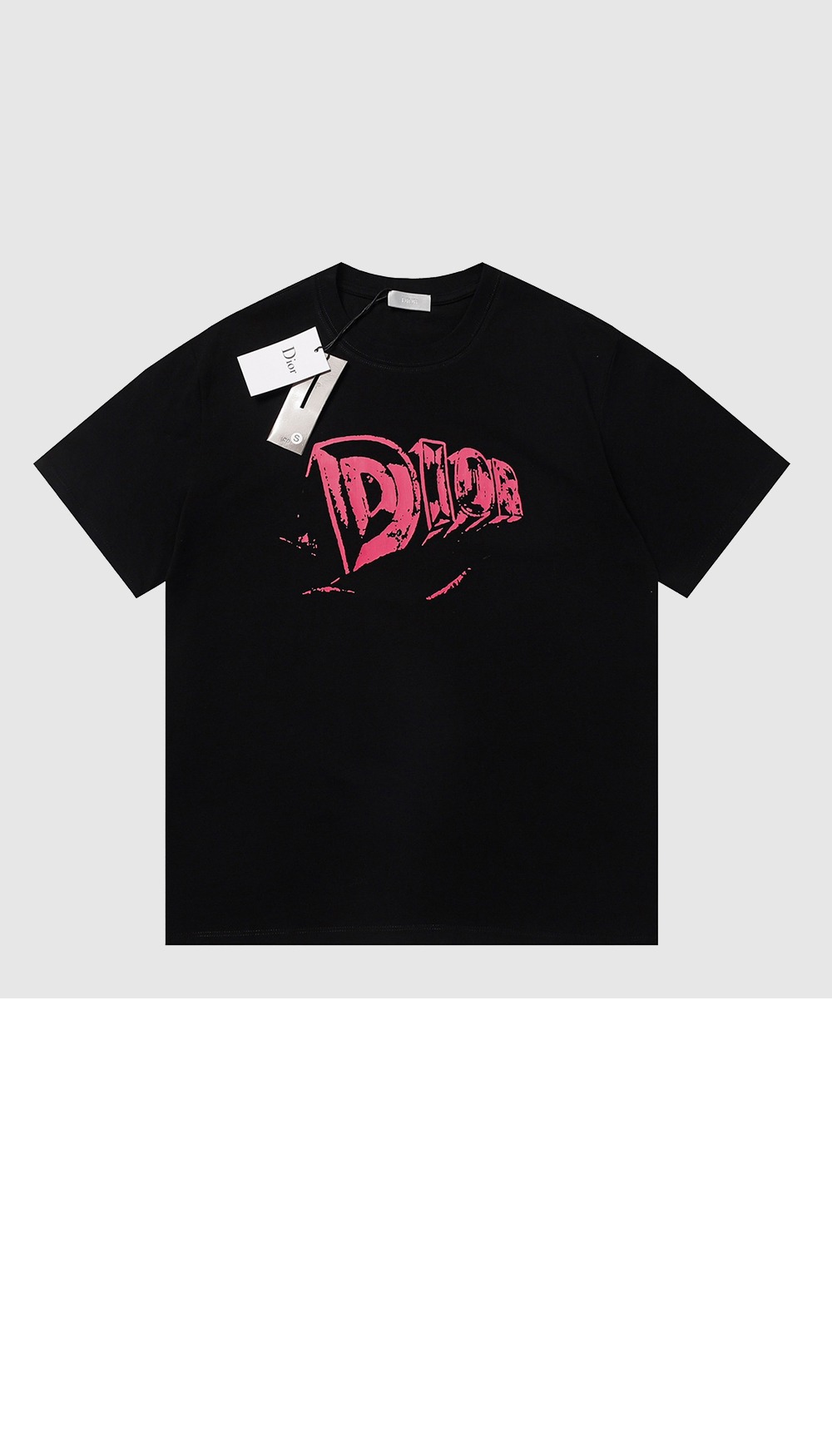 디올 로고 프린트 반팔