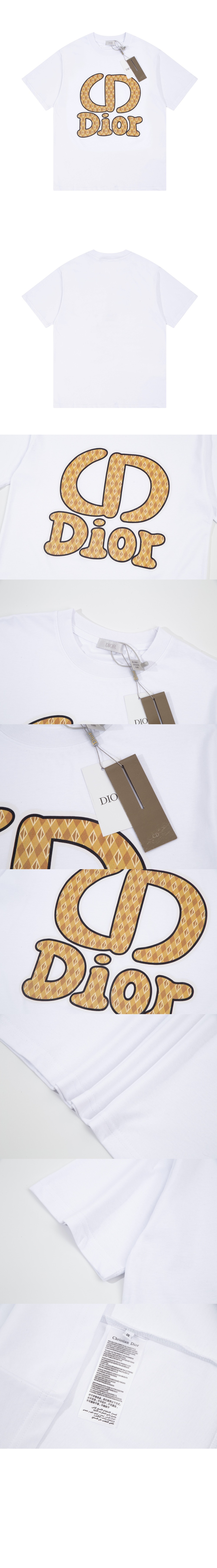 디올 로고 프린트 반팔