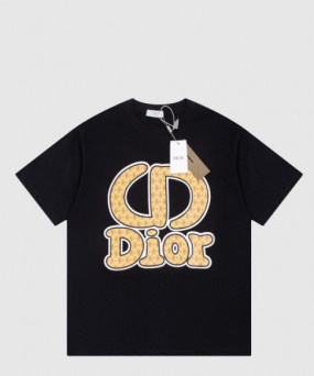 디올 로고 프린트 반팔