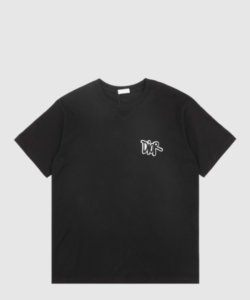 디올 로고 프린트 반팔