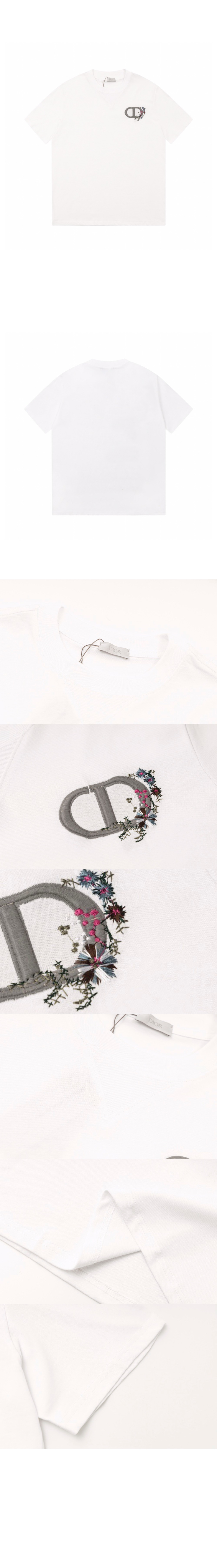 디올 로고 프린트 반팔