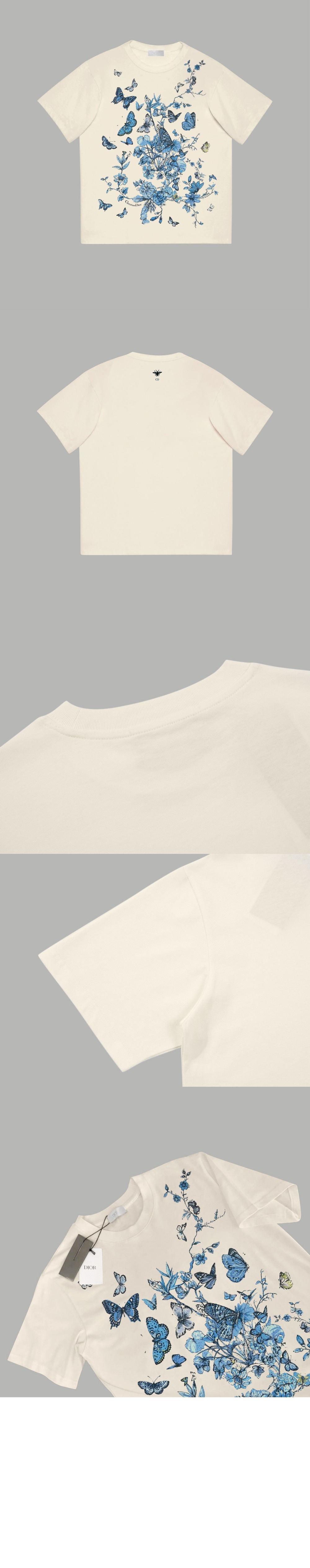 디올 플라워 코튼 톱