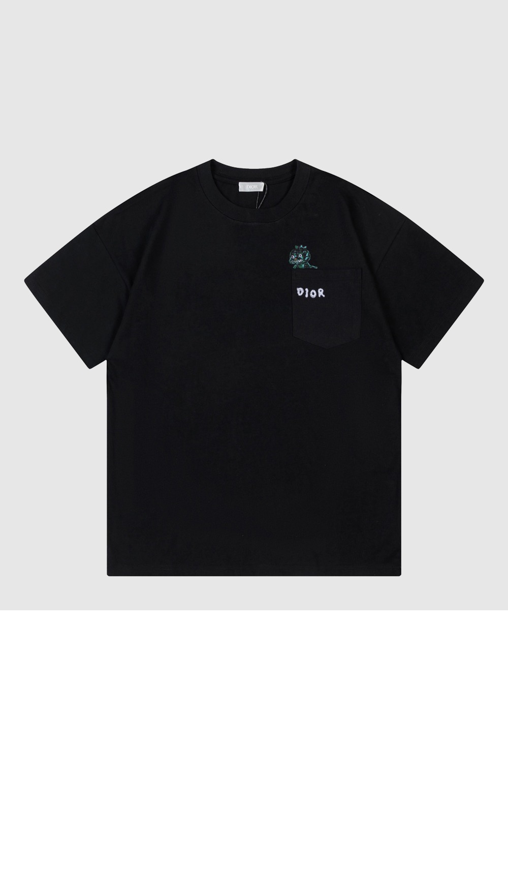 디올 로고 프린트 반팔