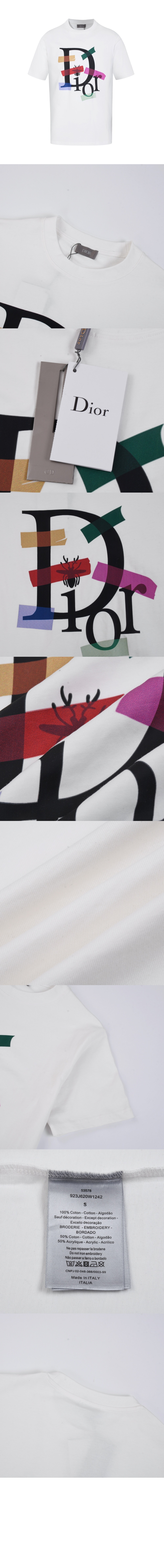 디올 플라워 코튼 톱