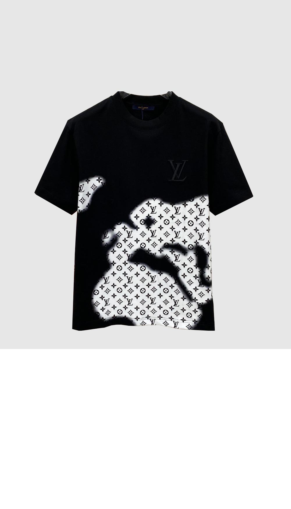 루이비통 로고 프린트 반팔