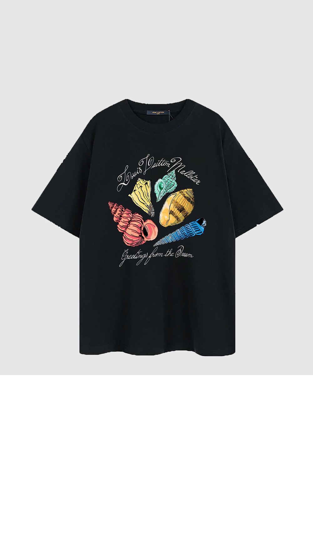 루이비통 로고 프린트 반팔