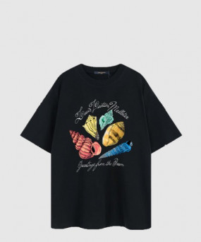 루이비통 로고 프린트 반팔