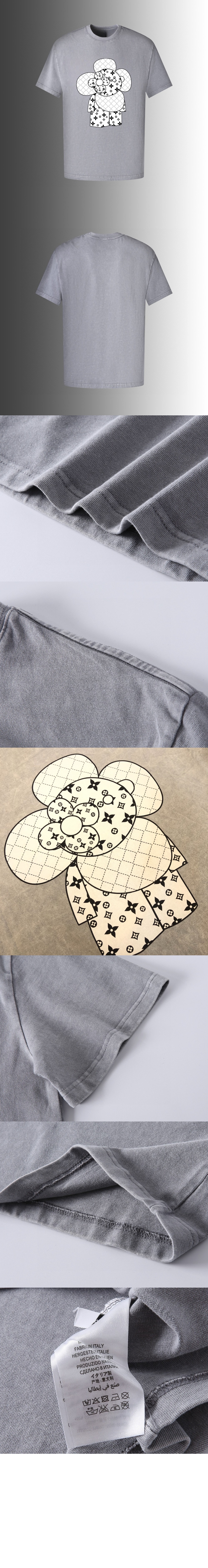 루이비통 로고 프린트 반팔