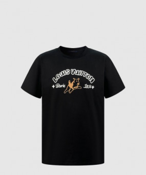 루이비통 로고 프린트 반팔