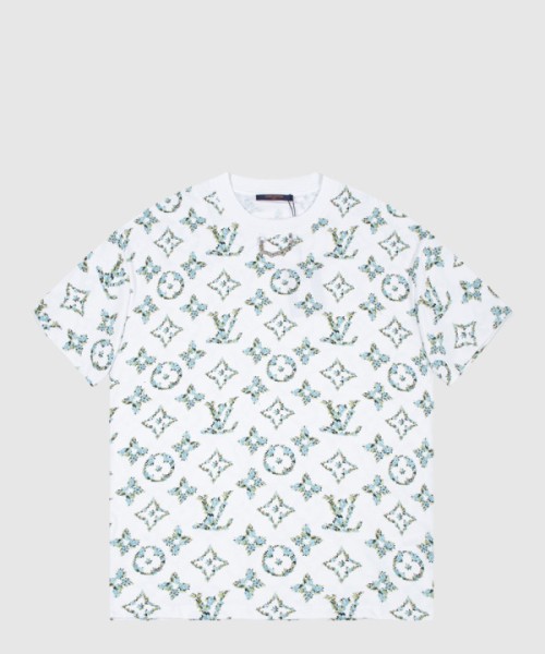 루이비통 로고 프린트 반팔