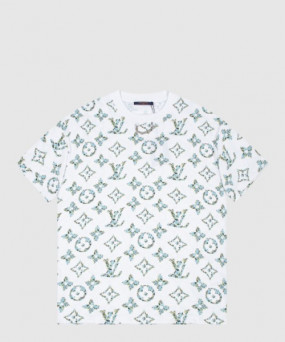 루이비통 로고 프린트 반팔