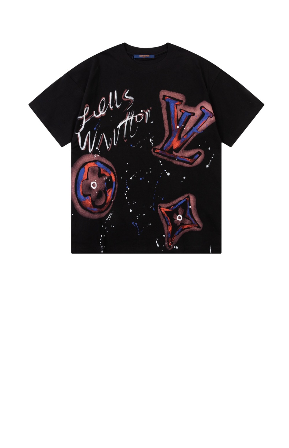 루이비통 로고 프린트 반팔