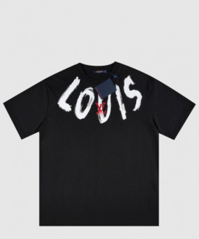 루이비통 로고 프린트 반팔