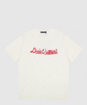 루이비통 로고 프린트 반팔