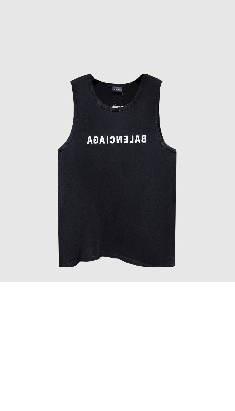 발렌시아가 민소매 프린트 크롭