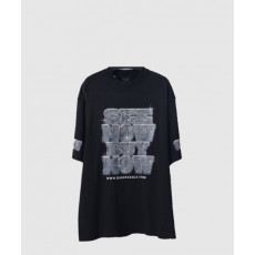 발렌시아가 로고 프린트 반팔