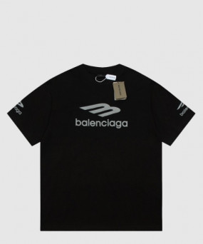 발렌시아가 로고 프린트 반팔