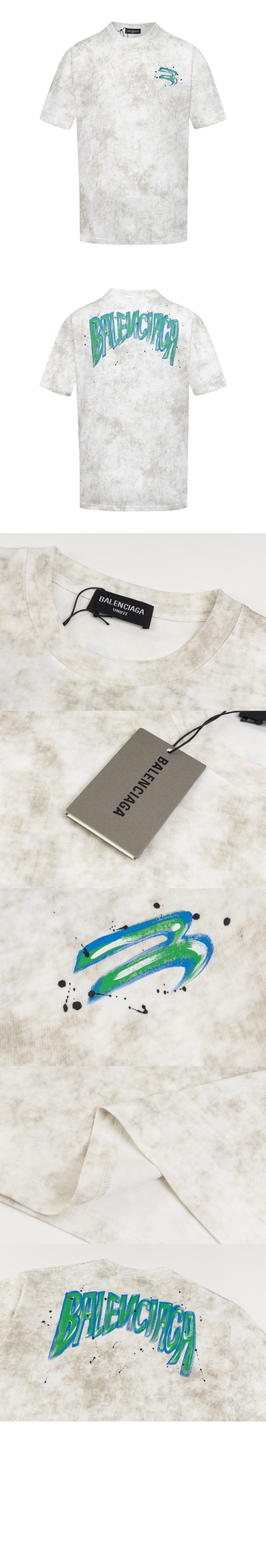 발렌시아가 로고 프린트 반팔